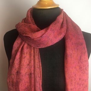 Rust silk chiffon scarf shawl turban wrap hijab